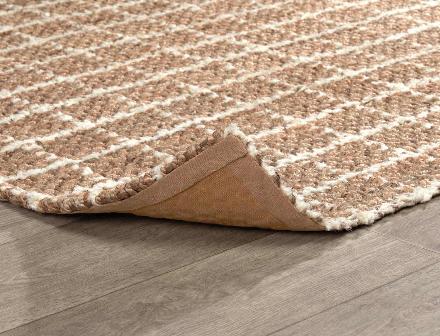 Windowpane Chenille Rug - Natural/Ivory