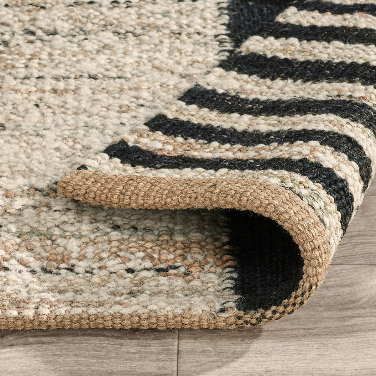 Kofu Stripe Rug - Natural/Black