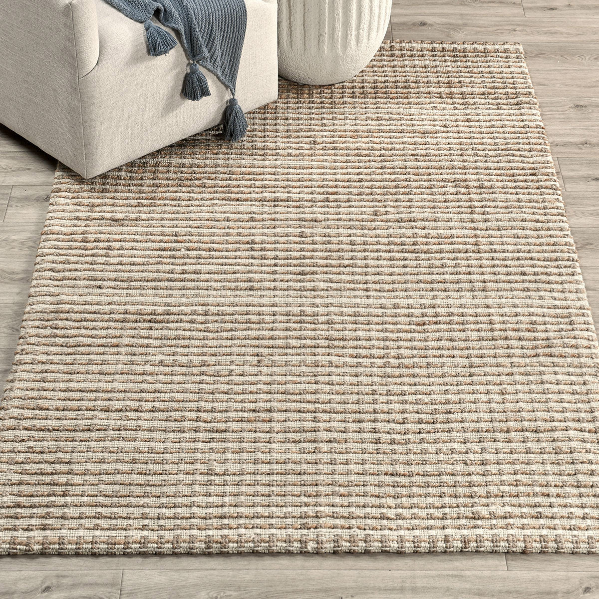 Huntington Jute Rug - Ivory/Natural