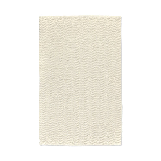 Herringbone Wool/Jute Rug - Ivory