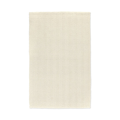 Herringbone Wool/Jute Rug - Ivory