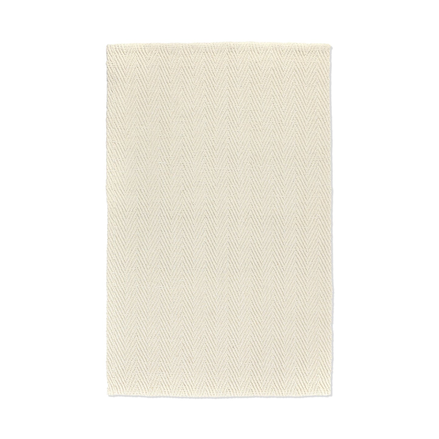 Herringbone Wool/Jute Rug - Ivory