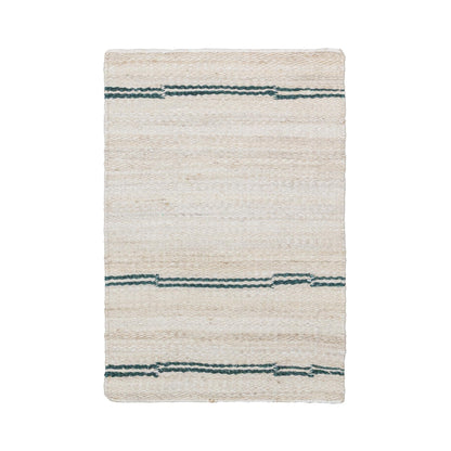 Sunderland Jute Stripe Rug - Ivory/Dark Blue