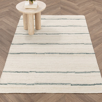 Sunderland Jute Stripe Rug - Ivory/Dark Blue