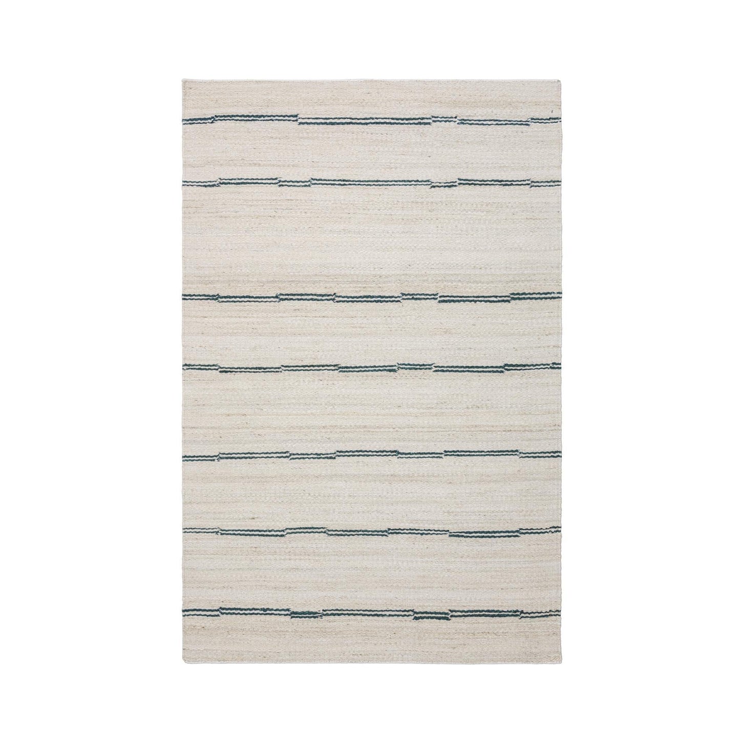 Sunderland Jute Stripe Rug - Ivory/Dark Blue