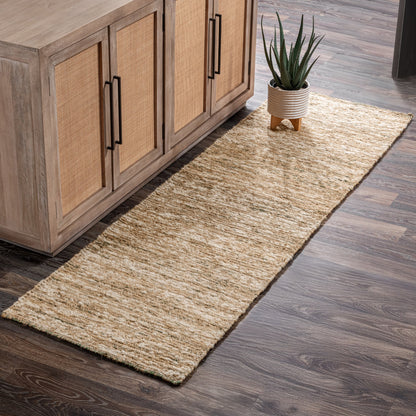 Hayward Soumak Jute Rug -Natural/Green