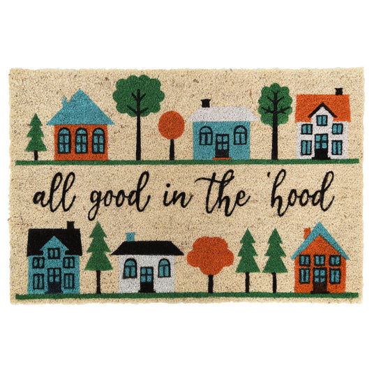 Scarlet Stenciled  Doormat - Multi