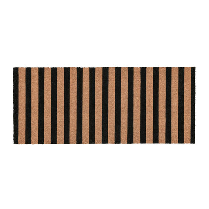 Striped Doormat 24x57 - Black/Natural
