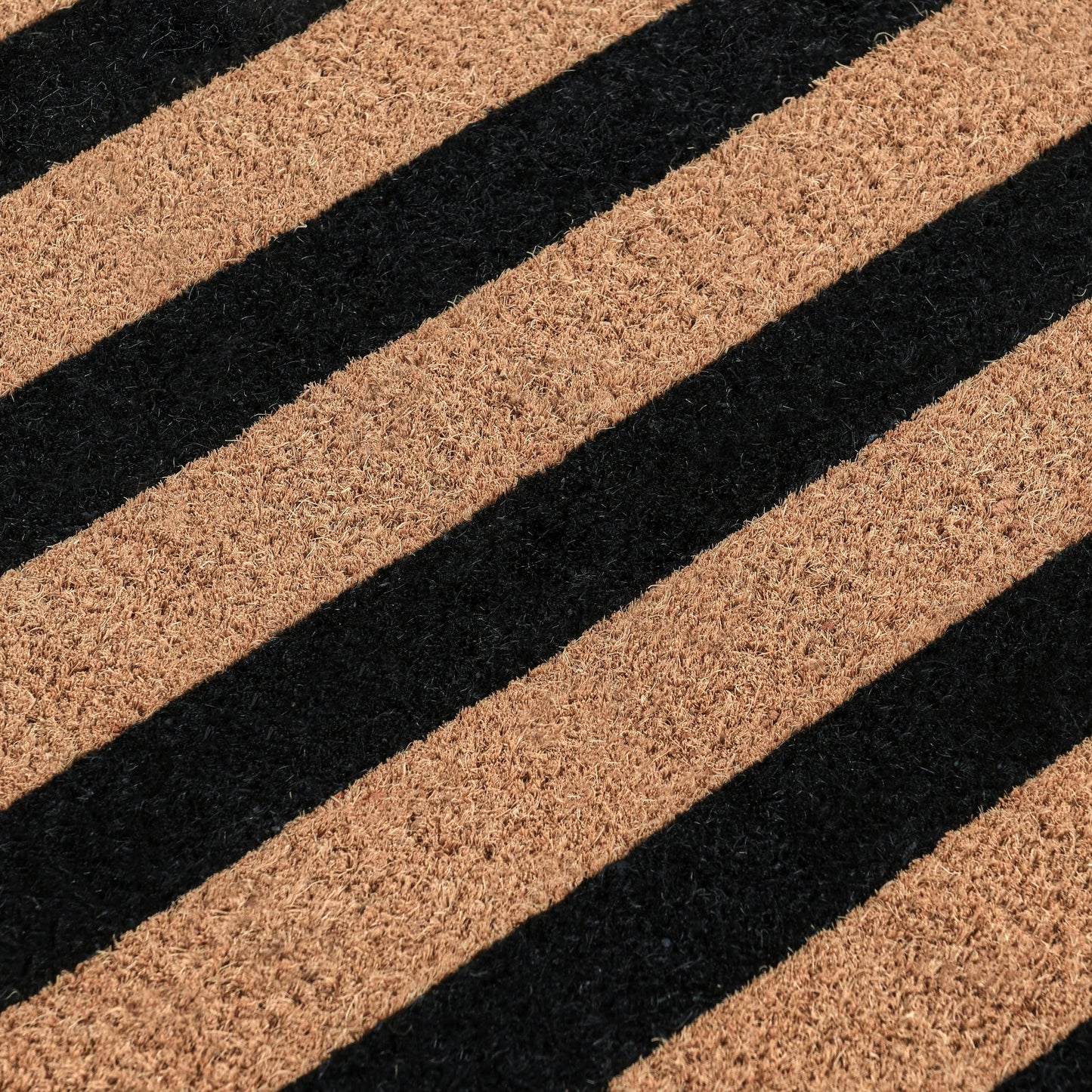 Striped Doormat 24x57 - Black/Natural