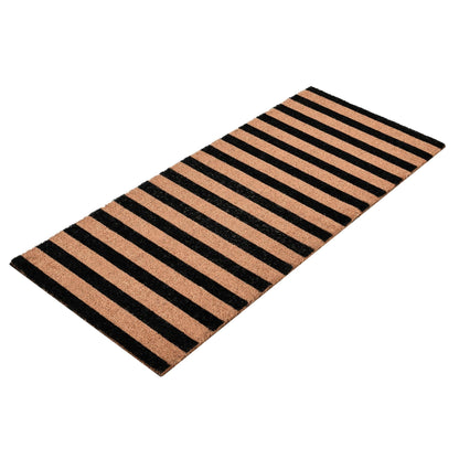 Striped Doormat 24x57 - Black/Natural