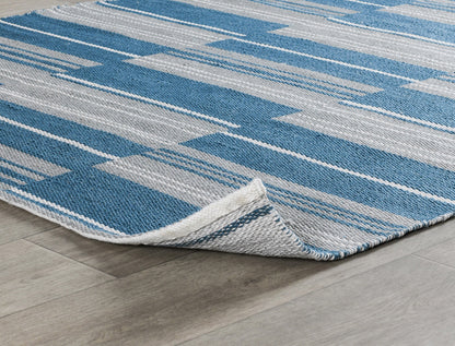 Indoor/Outdoor Colton Stripe Rug - Cabana Blue