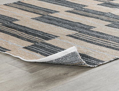 Indoor/Outdoor Colton Stripe Rug - Charcoal