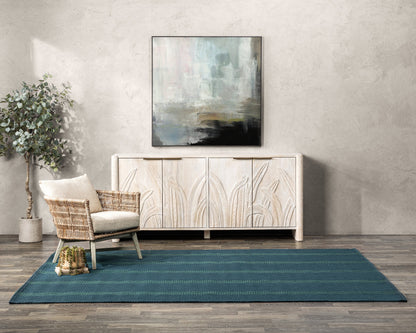 Performance Sorrento Stripe Rug - Deep Blue/Green