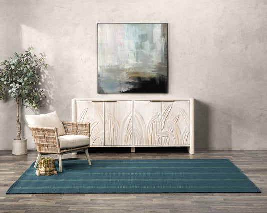 Performance Sorrento Stripe Rug - Deep Blue/Green