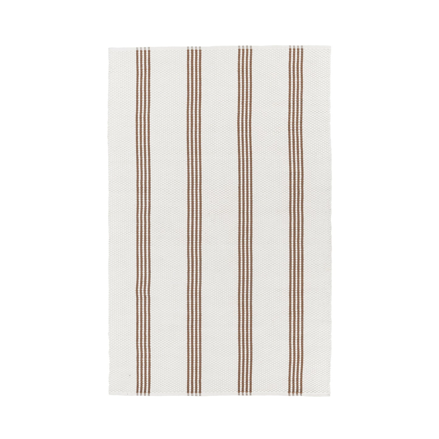 Performance Sorrento Stripe Rug - Ivory/Coconut Brown