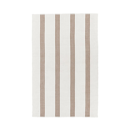 Performance Sorrento Stripe Rug - Ivory/Coconut Brown