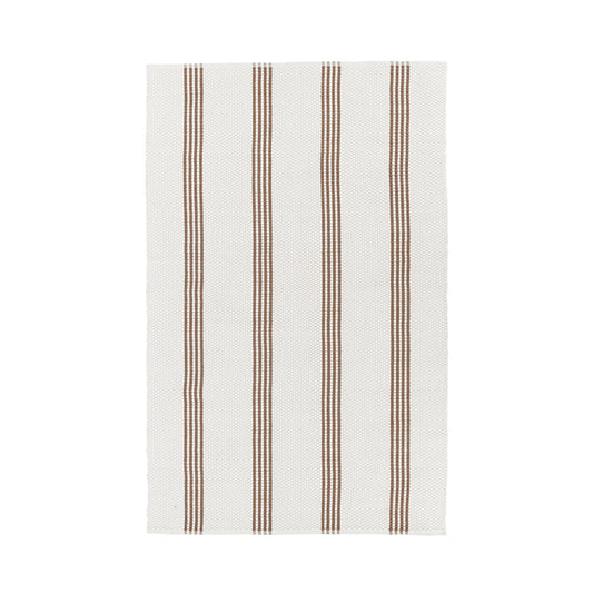 Performance Sorrento Stripe Rug - Ivory/Coconut Brown