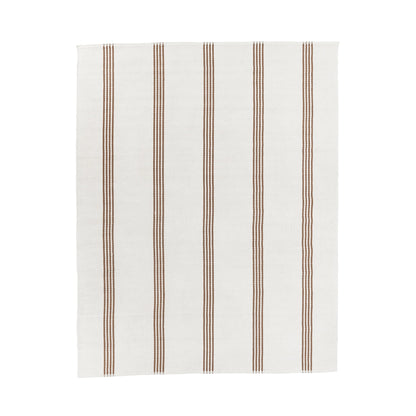 Performance Sorrento Stripe Rug - Ivory/Coconut Brown