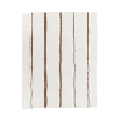 Performance Sorrento Stripe Rug - Ivory/Coconut Brown