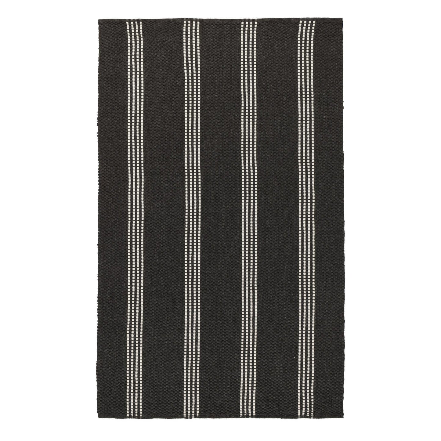 Performance Sorrento Stripe Rug - Charcoal/Ivory