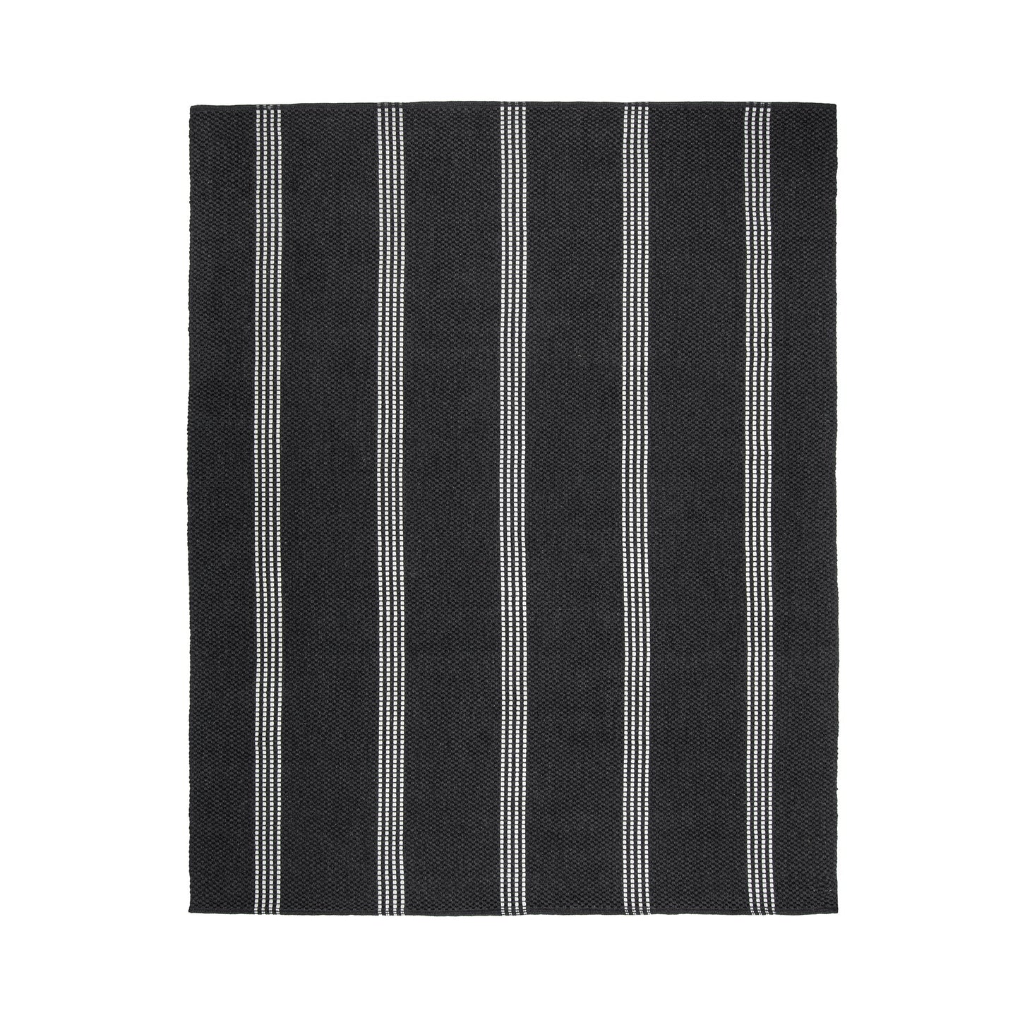 Performance Sorrento Stripe Rug - Charcoal/Ivory