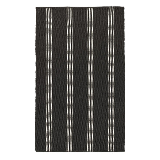 Performance Sorrento Stripe Rug - Charcoal/Ivory