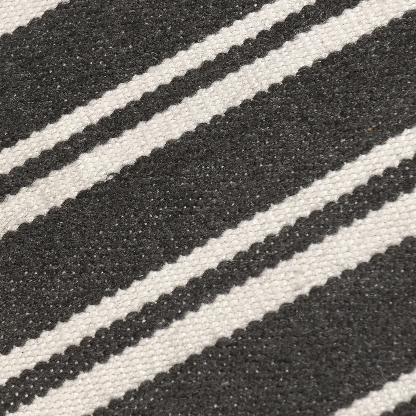 Performance Palma Stripe Rug - Charcoal/Ivory