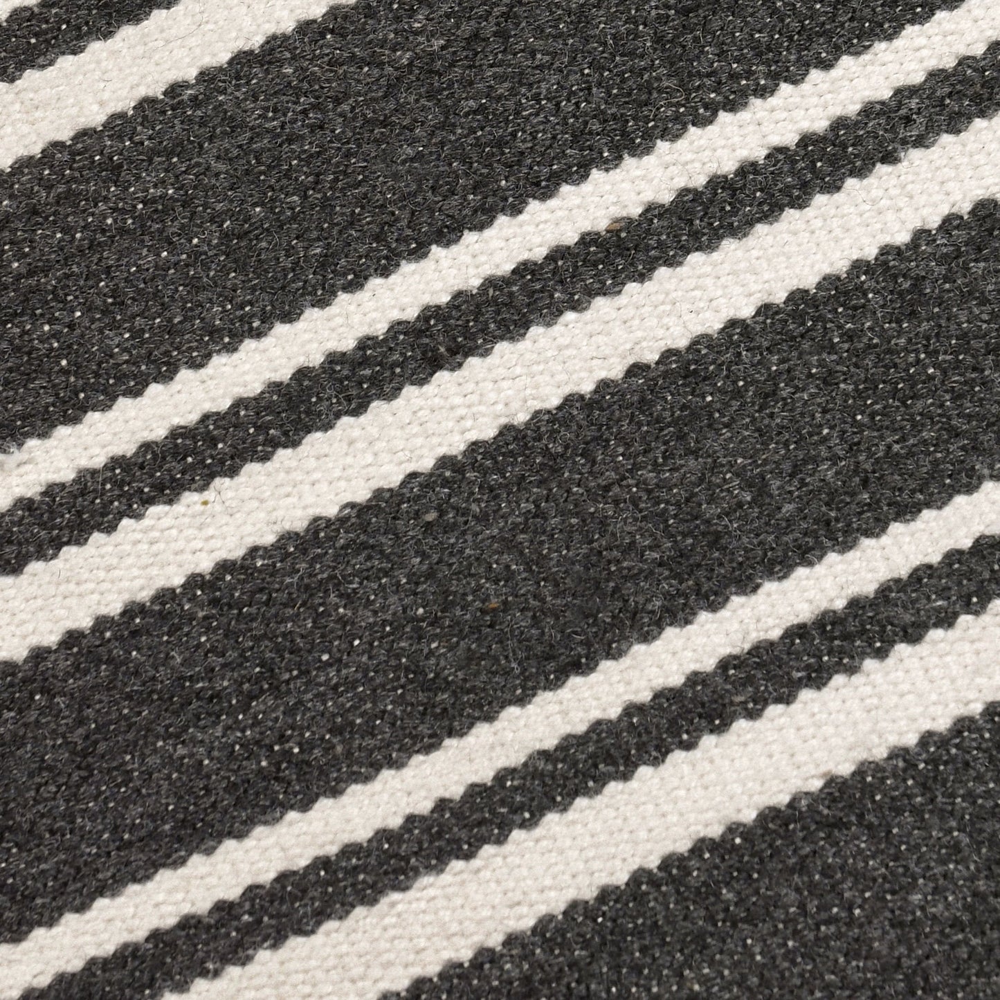 Performance Palma Stripe Rug - Charcoal/Ivory
