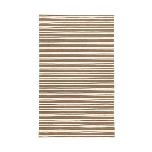 Performance Palma Stripe Rug - Coconut Brown/Ivory
