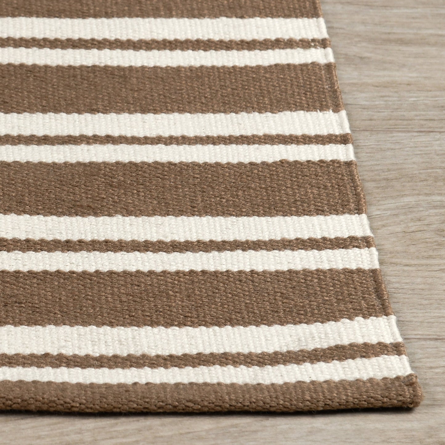Performance Palma Stripe Rug - Coconut Brown/Ivory
