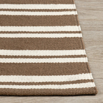 Performance Palma Stripe Rug - Coconut Brown/Ivory