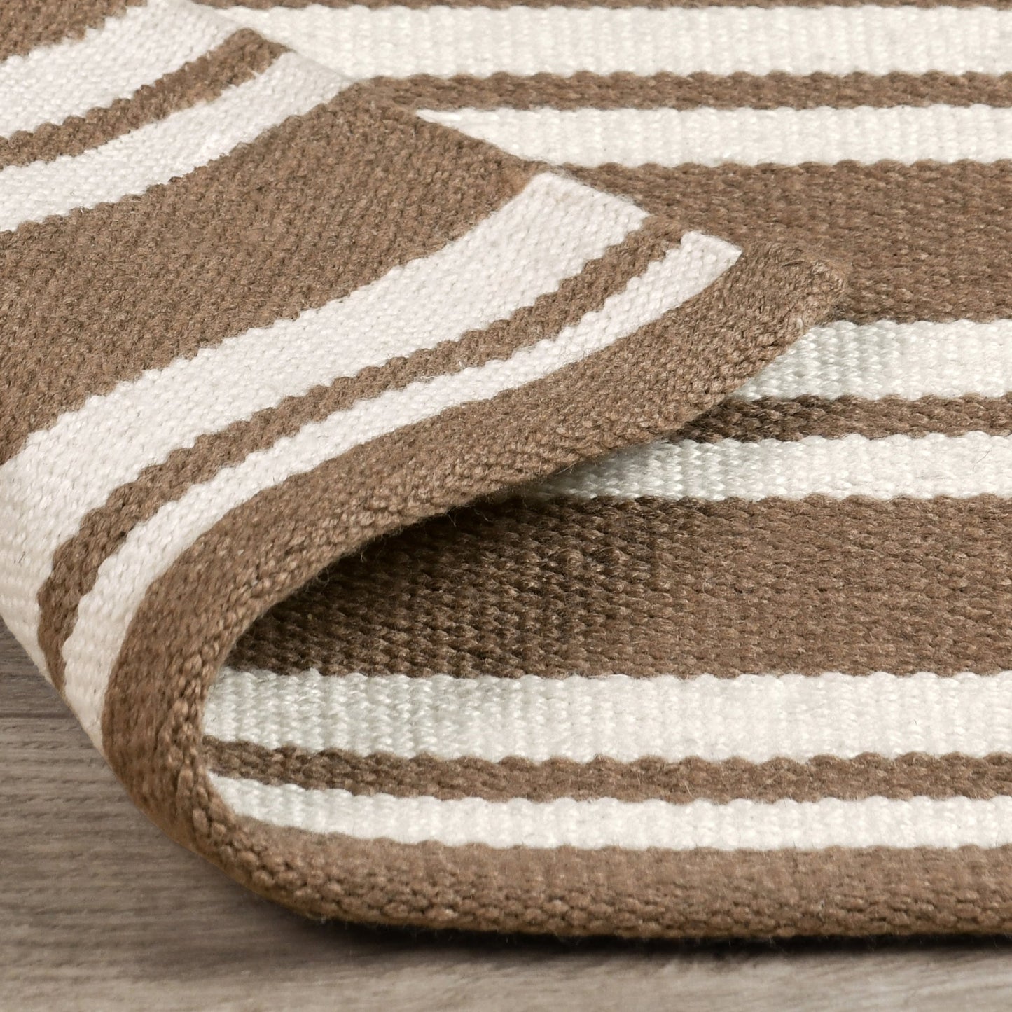 Performance Palma Stripe Rug - Coconut Brown/Ivory