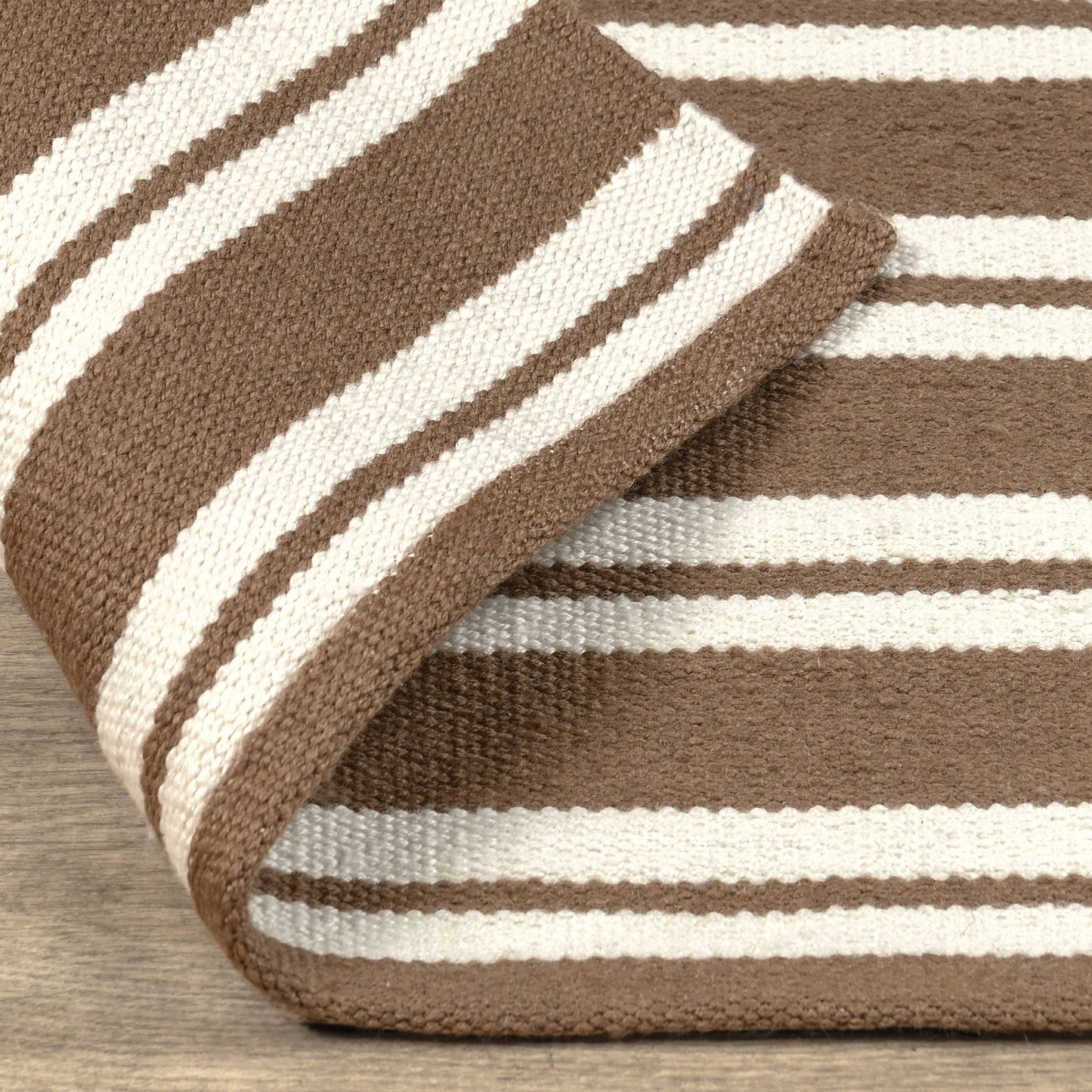 Performance Palma Stripe Rug - Coconut Brown/Ivory