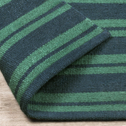 Performance Palma Stripe Rug - Deep Blue/Green