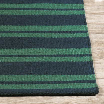 Performance Palma Stripe Rug - Deep Blue/Green