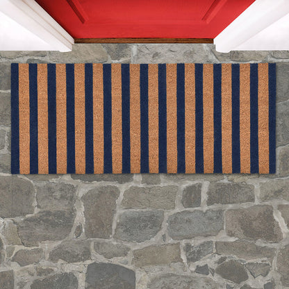 Striped Doormat 24x57 - Navy/Natural