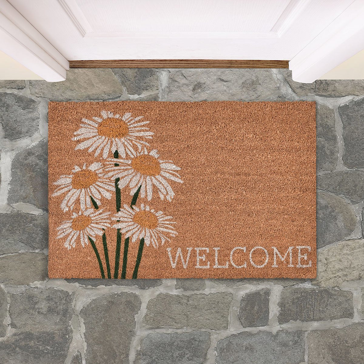 Welcome Doormat 24x36 - Daisy