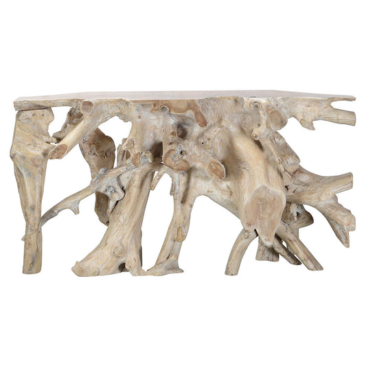 Cypress Root Console Table 59-60" - Natural White Wash