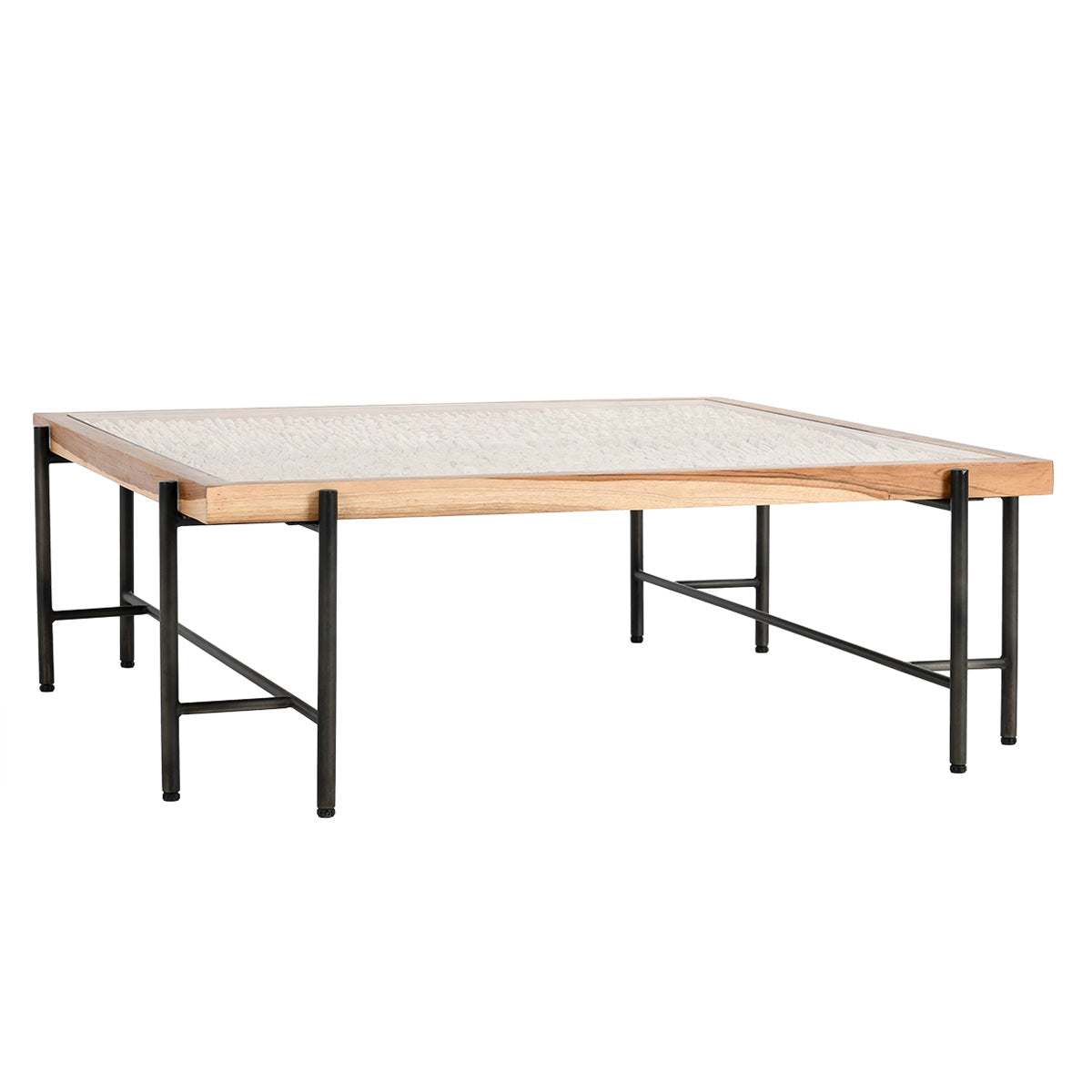 Cyrus Square Coffee Table - Natural/Black