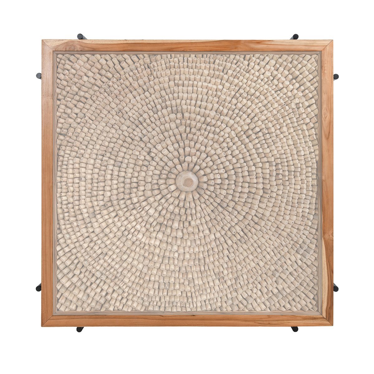 Cyrus Square Coffee Table - Natural/Black