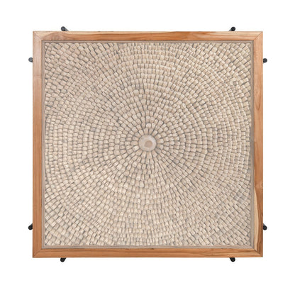 Cyrus Square Coffee Table - Natural/Black