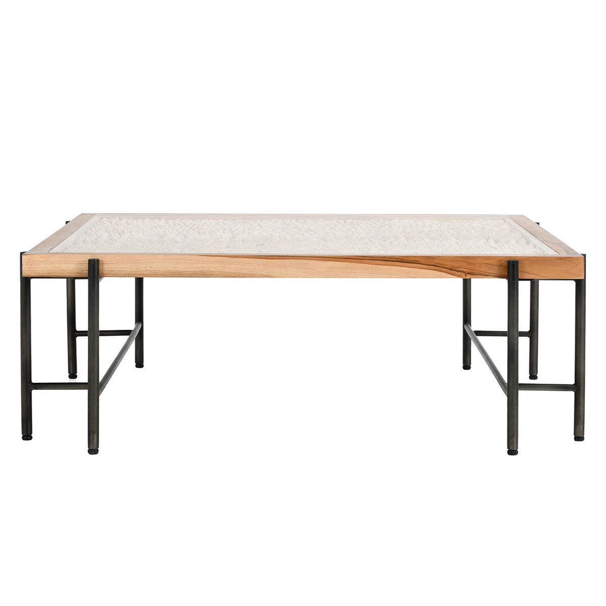 Cyrus Square Coffee Table - Natural/Black