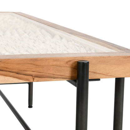 Cyrus Square Coffee Table - Natural/Black