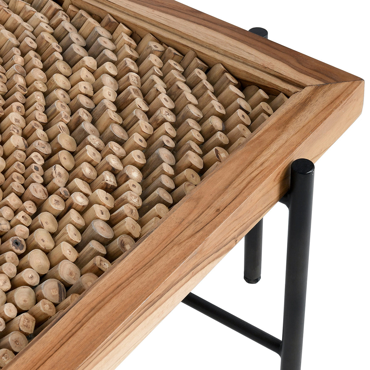 Cyrus Square Coffee Table - Natural/Black