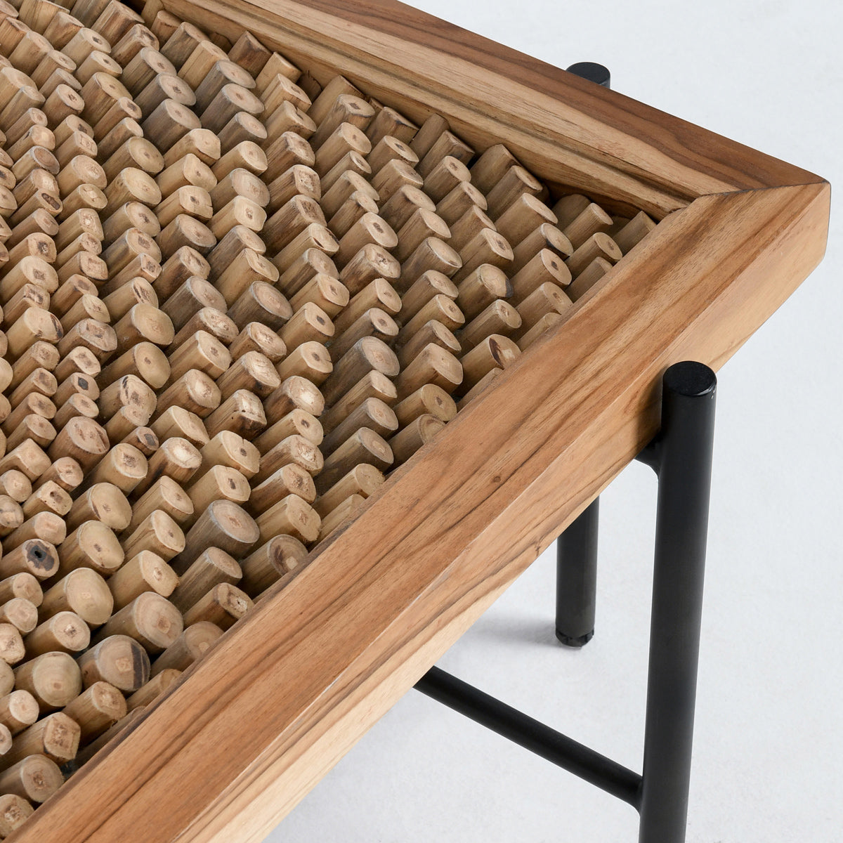 Cyrus Square Coffee Table - Natural/Black