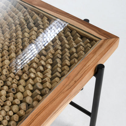 Cyrus Square Coffee Table - Natural/Black