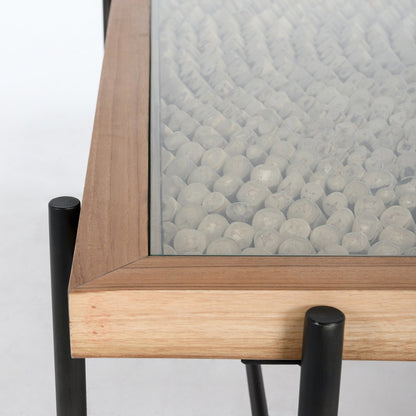 Cyrus Square Coffee Table - Natural/Black