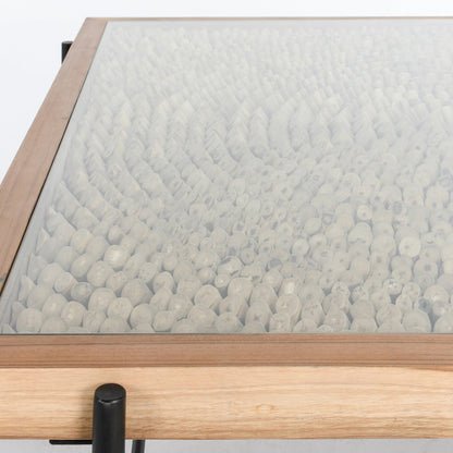 Cyrus Square Coffee Table - Natural/Black