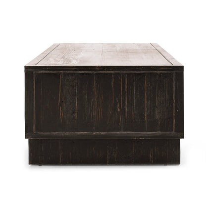 Anton Rectangle 4Dwr Coffee Table - Black-Natural