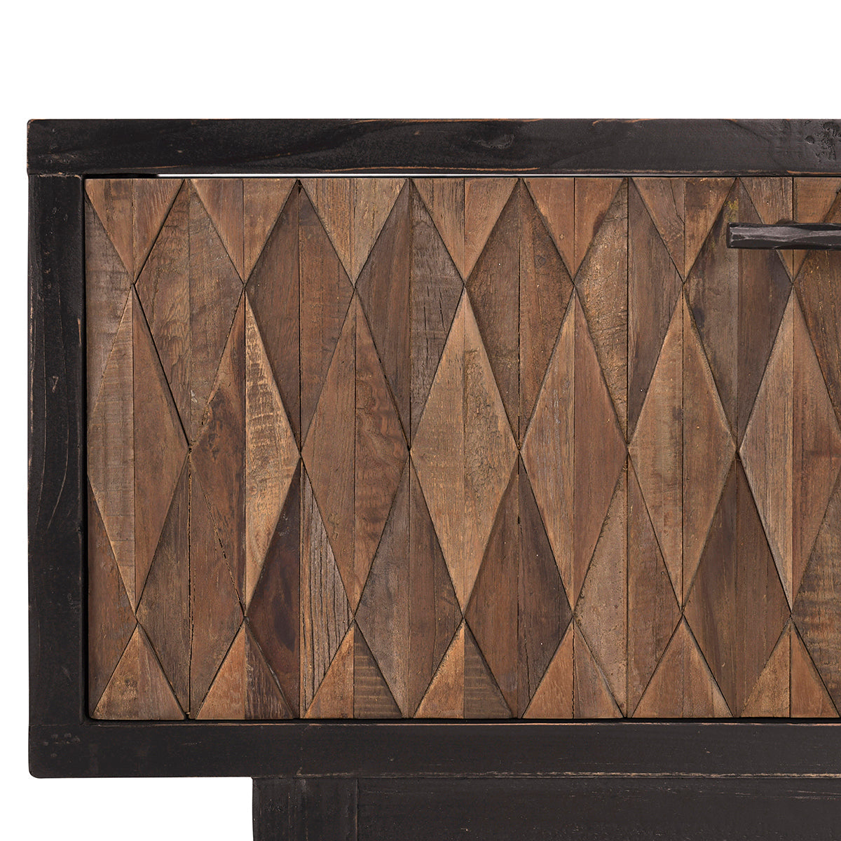 Anton Rectangle 4Dwr Coffee Table - Black-Natural